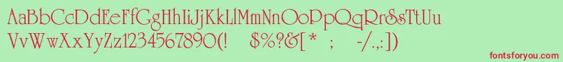 Agreverencec Font – Red Fonts on Green Background