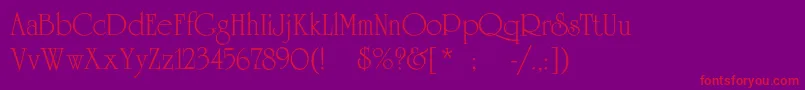 Agreverencec Font – Red Fonts on Purple Background