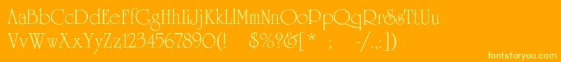 Agreverencec Font – Yellow Fonts on Orange Background