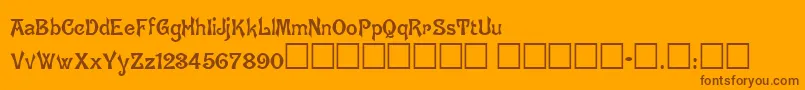 Ghostly Font – Brown Fonts on Orange Background