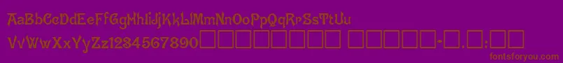 Ghostly Font – Brown Fonts on Purple Background