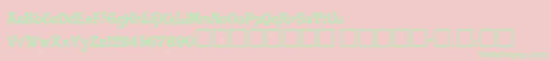 Ghostly Font – Green Fonts on Pink Background