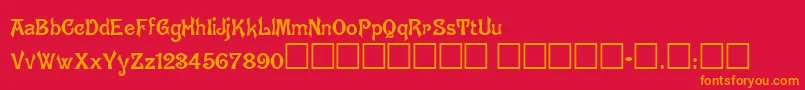 Ghostly Font – Orange Fonts on Red Background