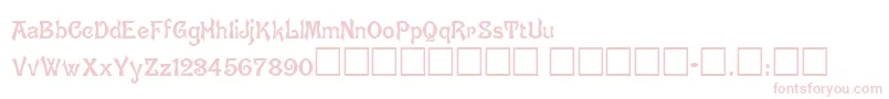 Ghostly Font – Pink Fonts on White Background