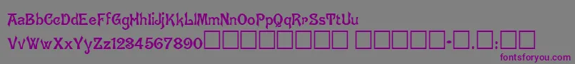 Шрифт Ghostly – фиолетовые шрифты на сером фоне