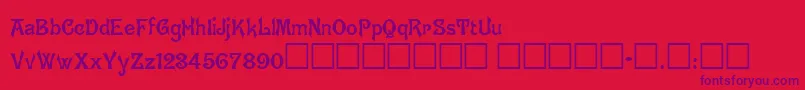 Ghostly Font – Purple Fonts on Red Background
