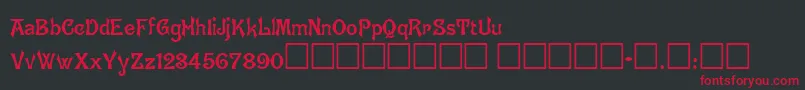 Ghostly Font – Red Fonts on Black Background
