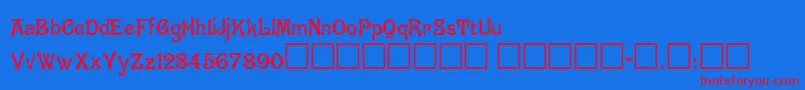 Ghostly Font – Red Fonts on Blue Background