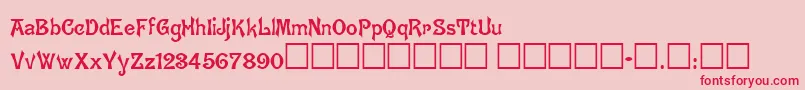 Ghostly Font – Red Fonts on Pink Background