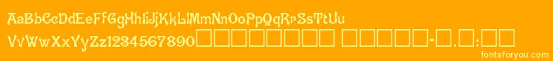 Ghostly Font – Yellow Fonts on Orange Background
