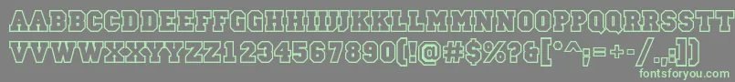 ACampusotlBold Font – Green Fonts on Gray Background