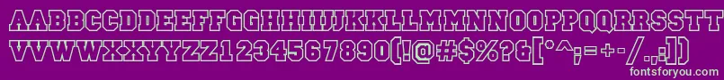 ACampusotlBold Font – Green Fonts on Purple Background