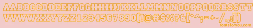 ACampusotlBold Font – Orange Fonts on Pink Background