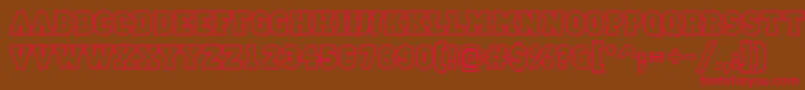 ACampusotlBold Font – Red Fonts on Brown Background