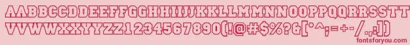 ACampusotlBold Font – Red Fonts on Pink Background