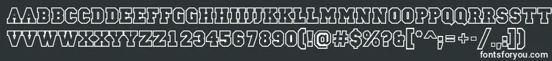 Шрифт ACampusotlBold – белые шрифты на чёрном фоне