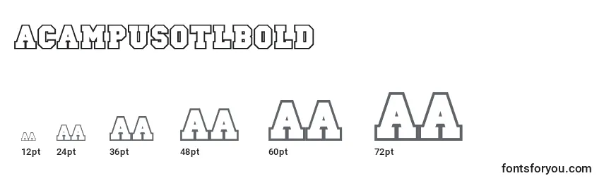 ACampusotlBold Font Sizes
