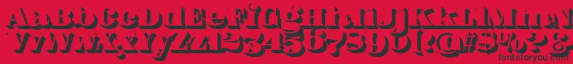 FatFlamingo5Shadow Font – Black Fonts on Red Background