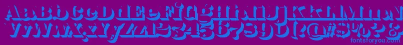 FatFlamingo5Shadow Font – Blue Fonts on Purple Background