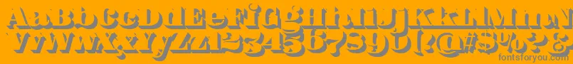 fuente FatFlamingo5Shadow – Fuentes Grises Sobre Fondo Naranja