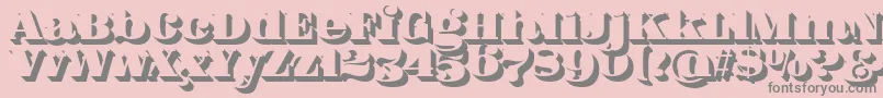 FatFlamingo5Shadow Font – Gray Fonts on Pink Background