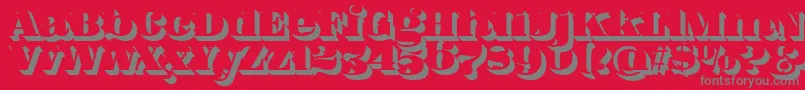 Шрифт FatFlamingo5Shadow – серые шрифты на красном фоне