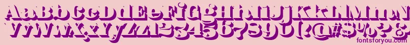 FatFlamingo5Shadow Font – Purple Fonts on Pink Background