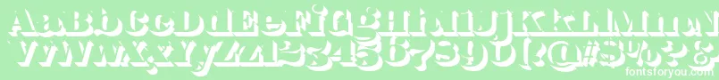 FatFlamingo5Shadow Font – White Fonts on Green Background