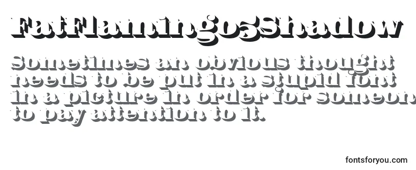 Überblick über die Schriftart FatFlamingo5Shadow