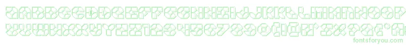 Zoomrunnerengrave-Schriftart – Grüne Schriften