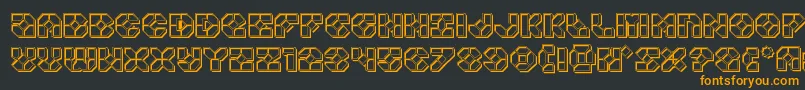 Zoomrunnerengrave Font – Orange Fonts on Black Background