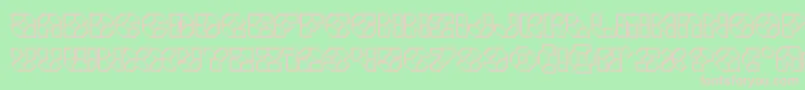 Zoomrunnerengrave Font – Pink Fonts on Green Background