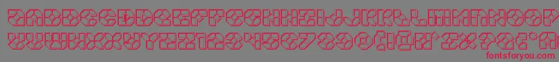 Zoomrunnerengrave Font – Red Fonts on Gray Background