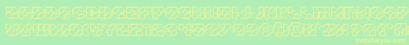 Zoomrunnerengrave Font – Yellow Fonts on Green Background
