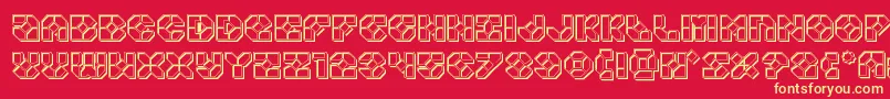 Zoomrunnerengrave Font – Yellow Fonts on Red Background