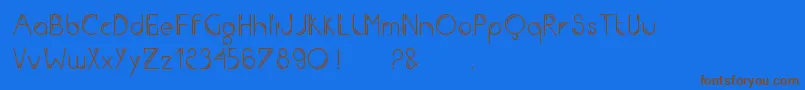 Iron Font – Brown Fonts on Blue Background