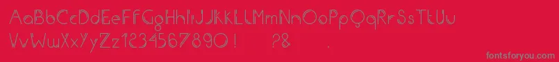 Iron Font – Gray Fonts on Red Background