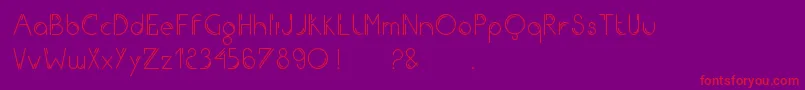 Iron Font – Red Fonts on Purple Background