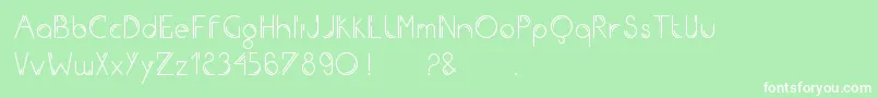 Iron Font – White Fonts on Green Background