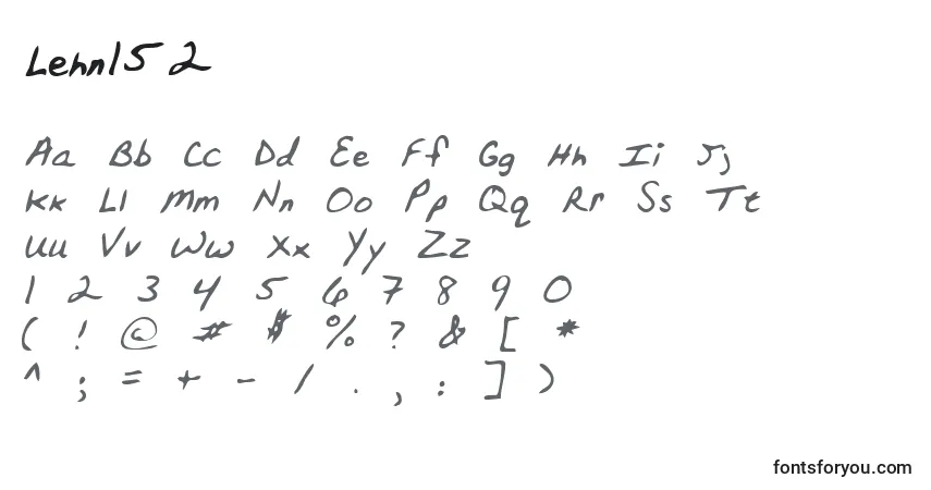 Czcionka Lehn152 – alfabet, cyfry, specjalne znaki