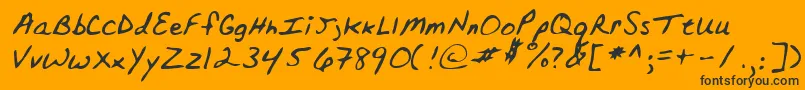 Lehn152 Font – Black Fonts on Orange Background
