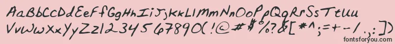 フォントLehn152 – ピンクの背景に黒い文字