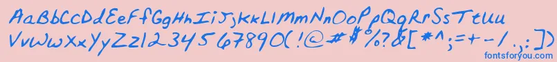 Lehn152 Font – Blue Fonts on Pink Background