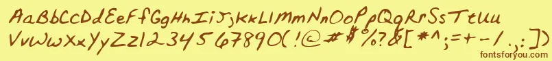 Lehn152 Font – Brown Fonts on Yellow Background