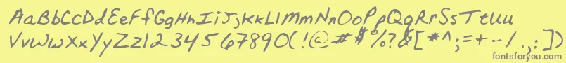 フォントLehn152 – 黄色の背景に灰色の文字