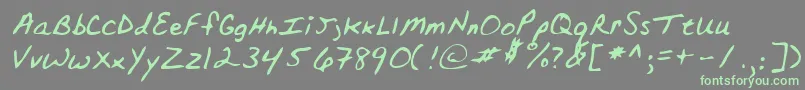 Lehn152 Font – Green Fonts on Gray Background