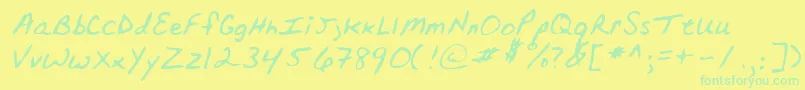 Lehn152 Font – Green Fonts on Yellow Background