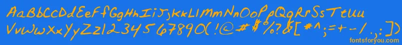 Lehn152 Font – Orange Fonts on Blue Background