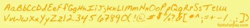 Lehn152 Font – Orange Fonts on Yellow Background