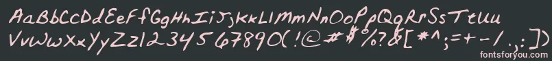 Шрифт Lehn152 – розовые шрифты на чёрном фоне